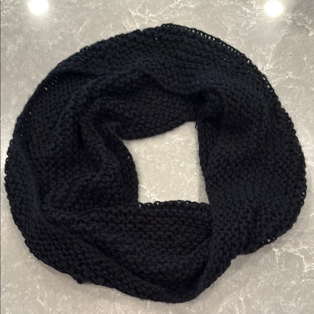 The Limited Black Infinity Scarf Cozy Knit Accessory Worn Once